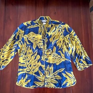 Manuhealii- Mandarin Style Top- Size XL
